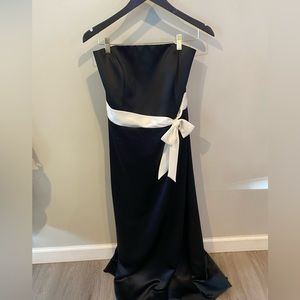 Black formal gown old Hollywood glam